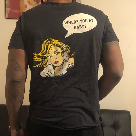 VINTAGE ROY LICHTENSTEIN T SHIRT ANDY WARHOL KEITH HARING pop art baby wya - Picture 1 of 3